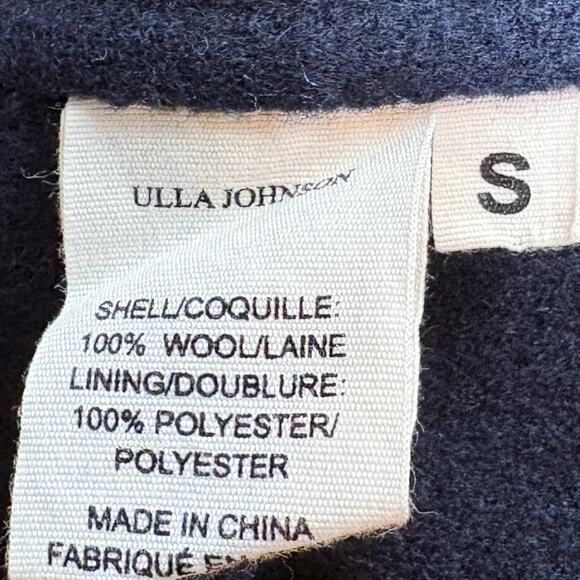 Ulla Johnson Eleanor Coat Midnight Blue Wool Open Font Size Small - Picture 6 of 6